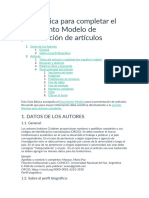 Guía Básica para Completar El Documento Modelo de Presentación de Artículos