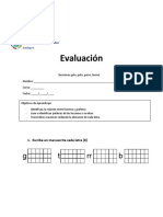 Evaluación letras gato pato perro burro