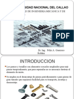 Uniones roscadas en ingeniería mecánica