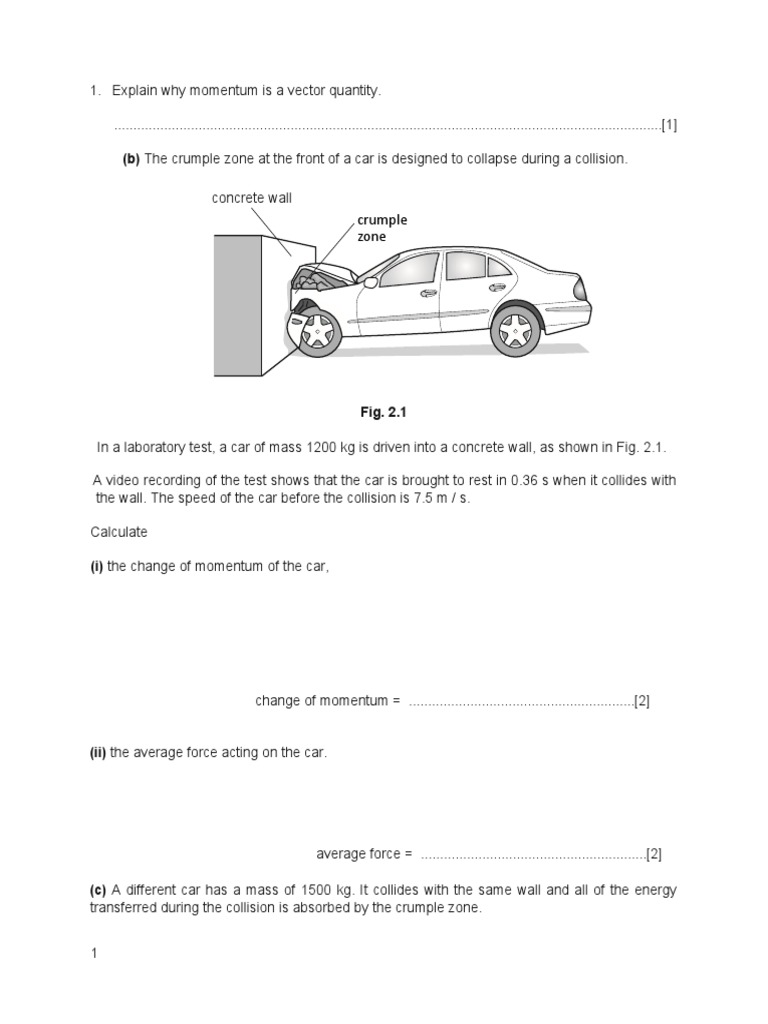 Momentum Calculations in Vehicle Collisions | PDF | Momentum | Collision