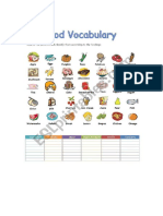 food vocabulary and activities