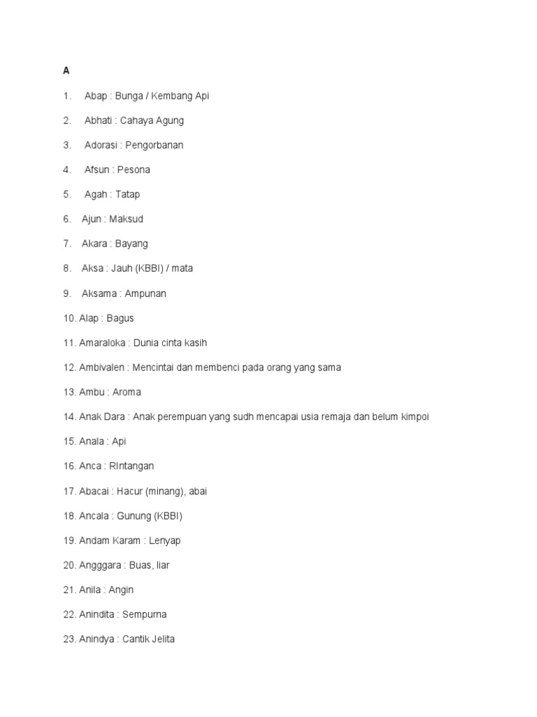 Kumpulan Diksi Bahasa Indonesia | PDF