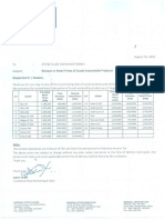 Dealers Price Revision Circular w.e.f. Aug 16, 2022