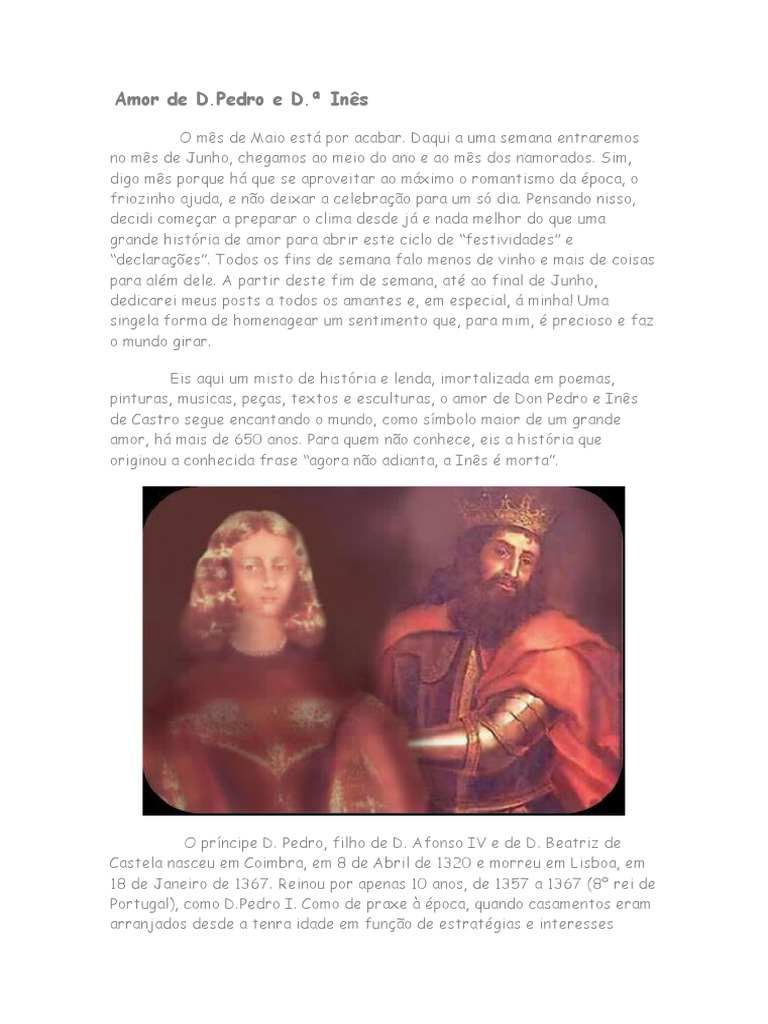 Amor Trágico de Pedro e Inês | PDF | História | Mistério, Suspense e ...