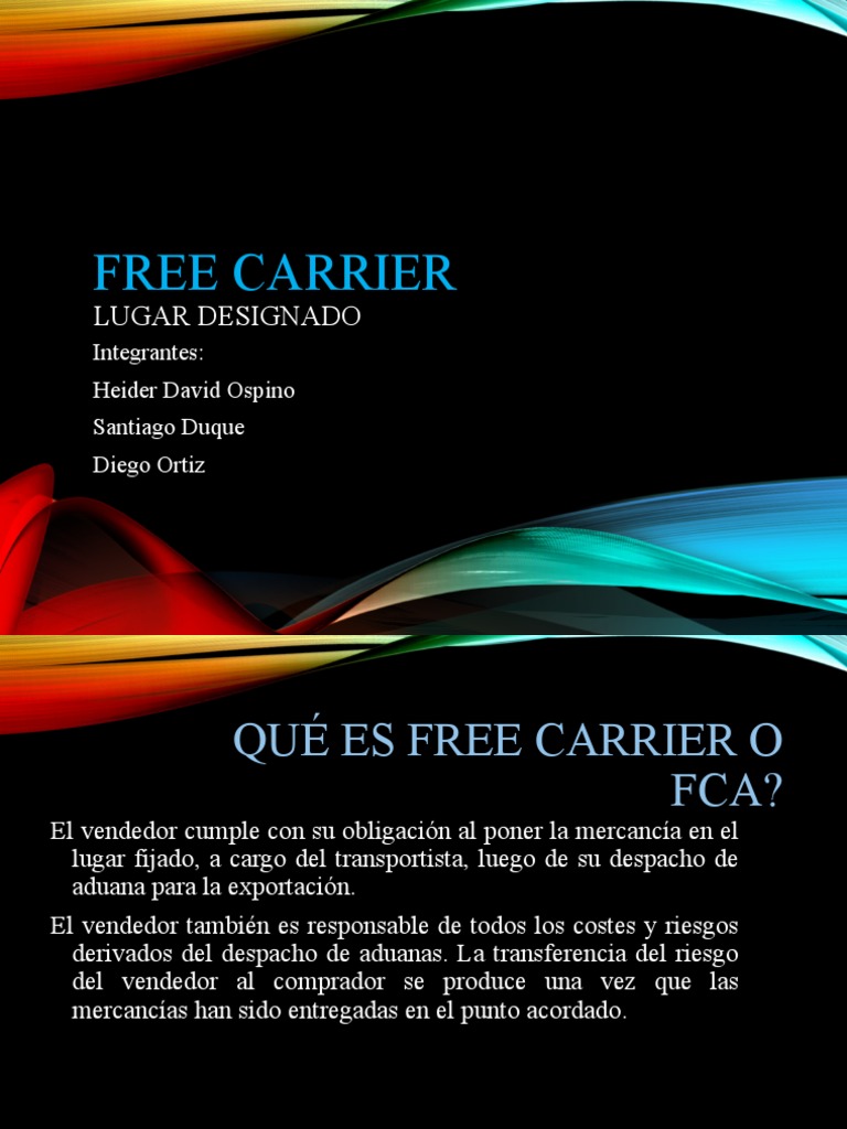 Free Carrier Diapositivas | PDF | Derecho empresarial | Gestión de la ...