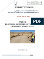 Protocolo para prevención del COVID-19 en obra civil