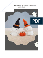 Fantasma en El Sombrero de Bruja PDF Amigurumi Patron Gratis