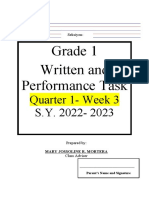 WRITTEN AND PERFORMANCE TASK w3q1