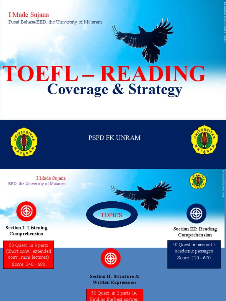 TOEFL Reading Comprehension Guide | PDF | Reading Comprehension | Human ...