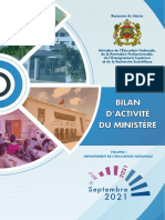 Bilan D'activité Du Ministère 2017-2021 Vol.1 - Éducation Nationale