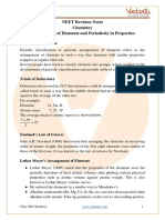 Classification of Elements and Periodicity in Properties Class 12 Notes NEET Chemistry (PDF)