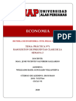 Uap Huánuco-Practica - 2 Economia-Williams Raul Gonzales Villanueva-2015151618-Ciclo Viii