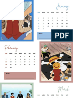 One Piece Free Download Anime Calendar 2022