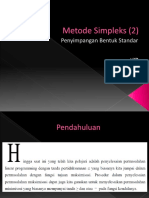 Metode Simpleks (2) - Revisi 031018