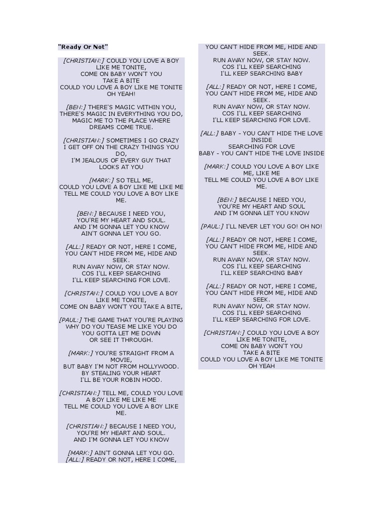 Ready or Not | PDF
