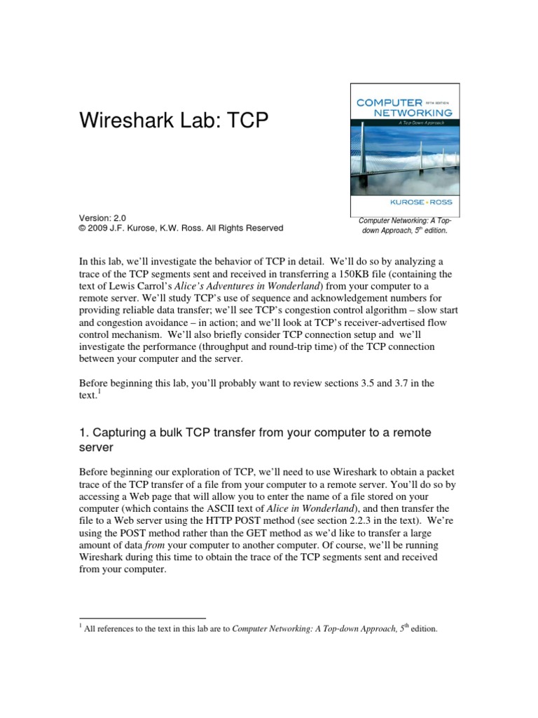 Wireshark TCP Sept 15 2009 | PDF | Transmission Control Protocol | Networks