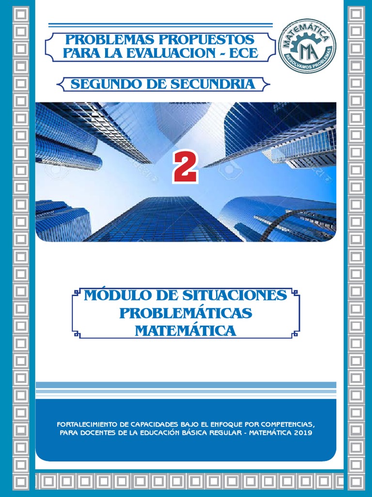 Problemas Matemáticos ECE 2° Secundaria | PDF | Prueba (evaluación)