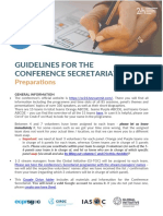 Guidelines For The Conference Secretariat - OC24-2022