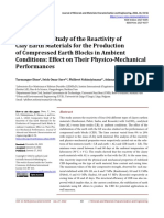 Comparative Study of The Reactivity of Clay Earth Materials For The Production of Compressed Earth Blocks in Ambient Conditions: Effect On Their Physico - Mechanical Performances