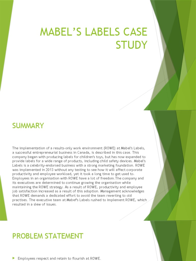 Mabel's Labels: ROWE Implementation Insights | PDF | Business | Economies