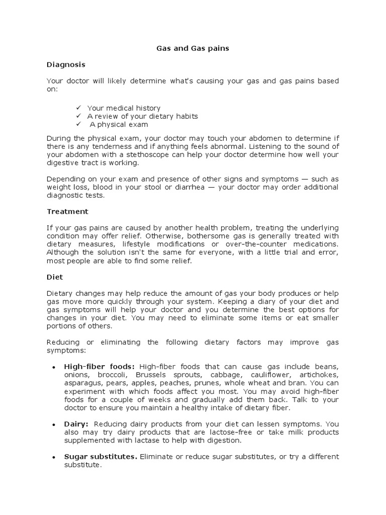 Gas and Gas Pains PDF Diet & Nutrition Dietary Fiber
