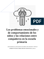 Los Problemas Emocionales y de Comportamiento de Los Niños y Las Relaciones Entre Compañeros en La Escuela Primaria