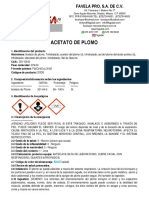 Acetato de plomo: información y precauciones