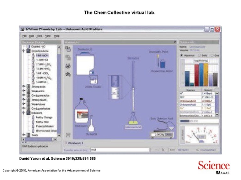 ChemCollective Virtual Lab Overview | PDF | Science & Mathematics ...