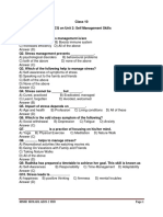 MCQs on Self Management Skills Class 10 | PDF | Emotional Self ...