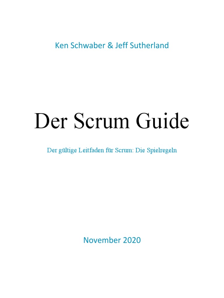 2020 Scrum Guide German | PDF