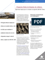 Programa Nalco de Limpieza de Rellenos: Superficies Limpias para La Evitación de Legionella (RD 865/2003)