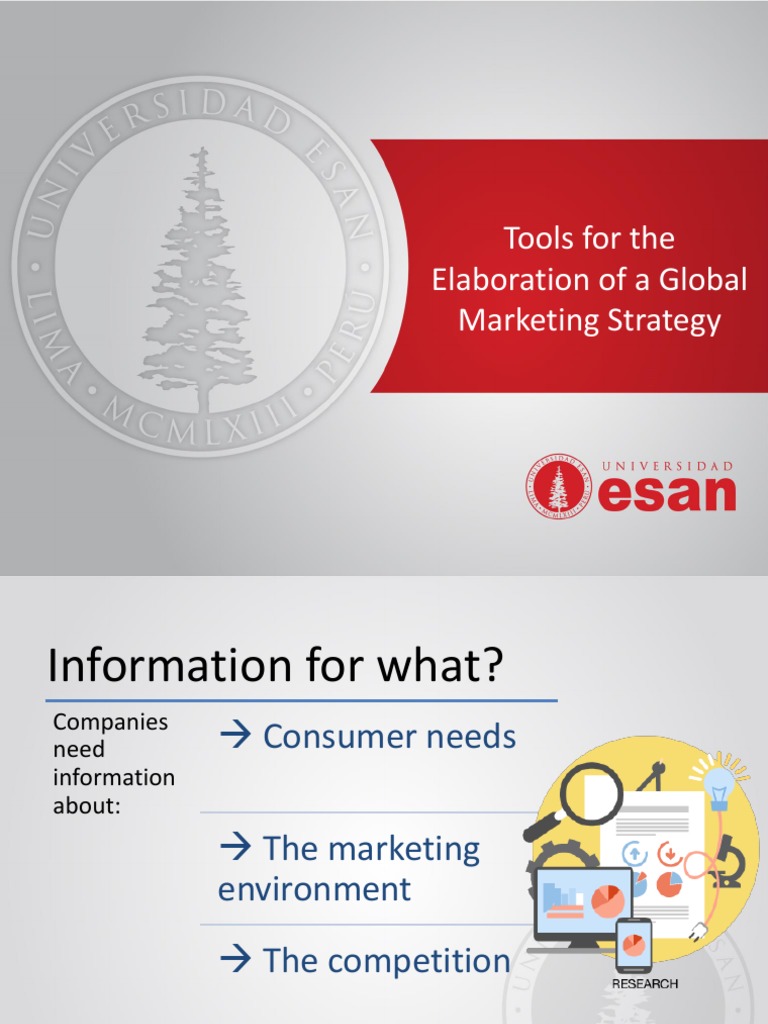 Tools for the elaboration of global marketing strategy 1 globlal mkt