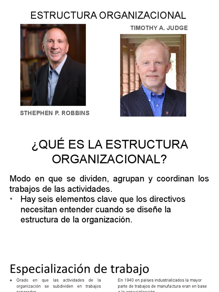 Elementos Clave de la Estructura Organizacional | PDF | Burocracia ...