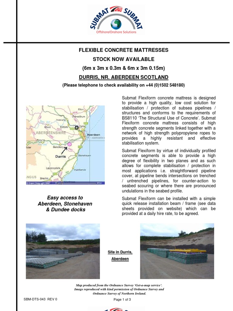 Concrete Mattresses Spec Submat | PDF | Engineering | Nature