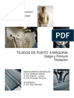 4 B - Tejido de Punto A Maquina - Galga y Fontura - Titulacion