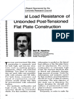 Lateral Load Resistance of Unbonded Post-Tensioned Flat Plate Construction