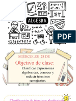 Clasificar y reducir expresiones algebraicas