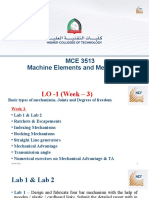 MCE 3513 Machine Elements Mechanisms Lab Report