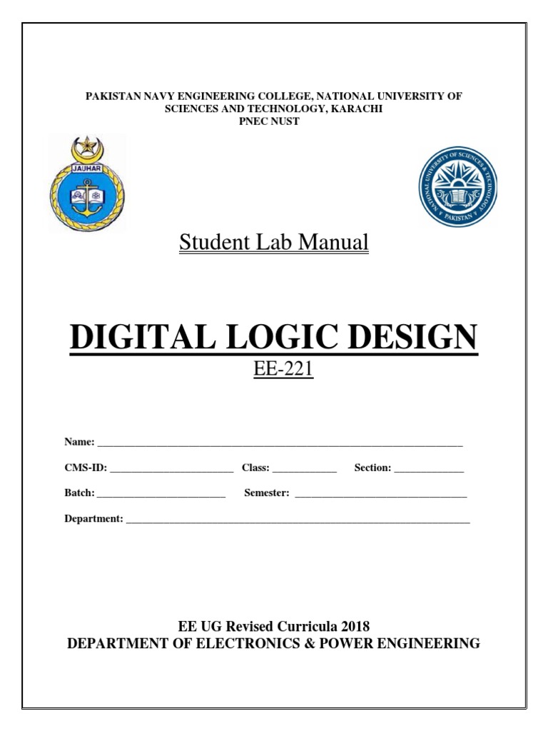 Digital Logic Lab Manual | PDF | Logic Gate | Digital Electronics
