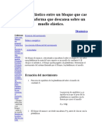 Choque Inelástico Entre Un Bloque Que Cae y Una Plataforma Que Descansa Sobre Un Muelle Elástico