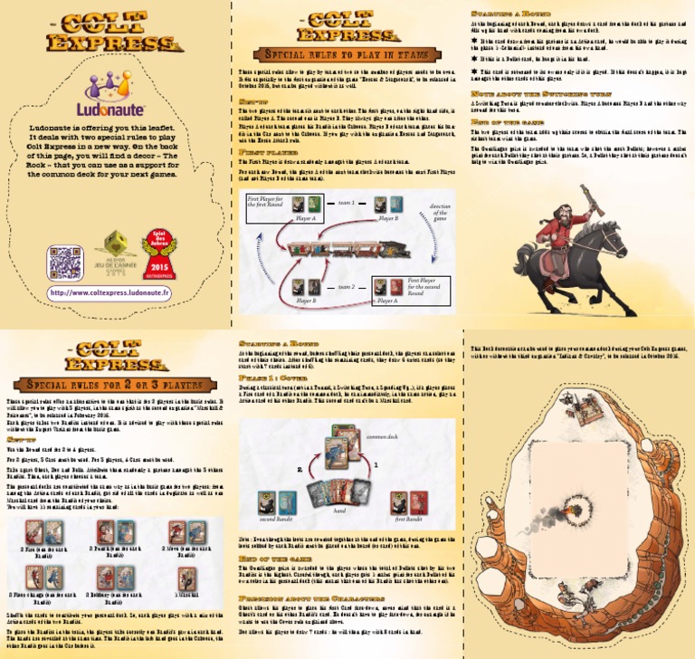 Colt Express Team Play Rules | PDF | Card Games | Gaming