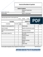 Detección de necesidades de capacitación para recepcionista