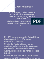 3 Aula A PALESTINA NO TEMPO DE JESUS - Os Grupos Religiosos Na Palestina