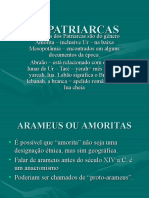 3ª aula de História de Israel - OS PATRIARCAS