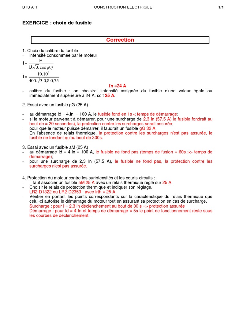 Essais fusible thermique 