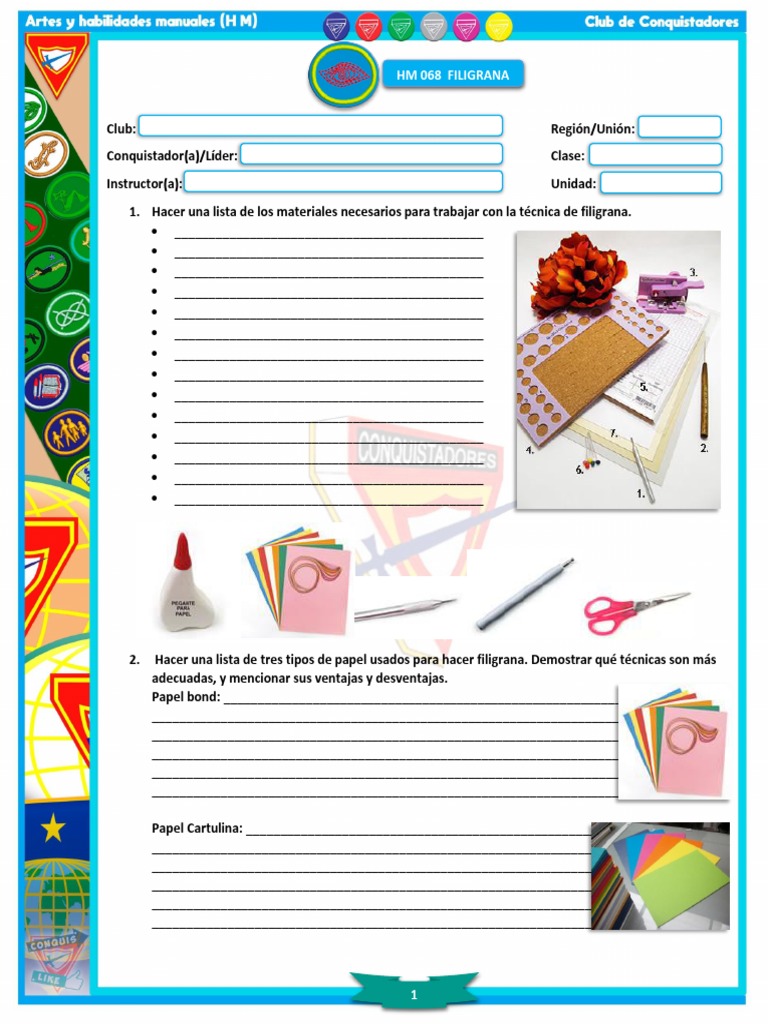Técnicas y materiales para filigrana | PDF | Papel