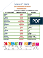 Vocabulary Unit 1-3rd Grade