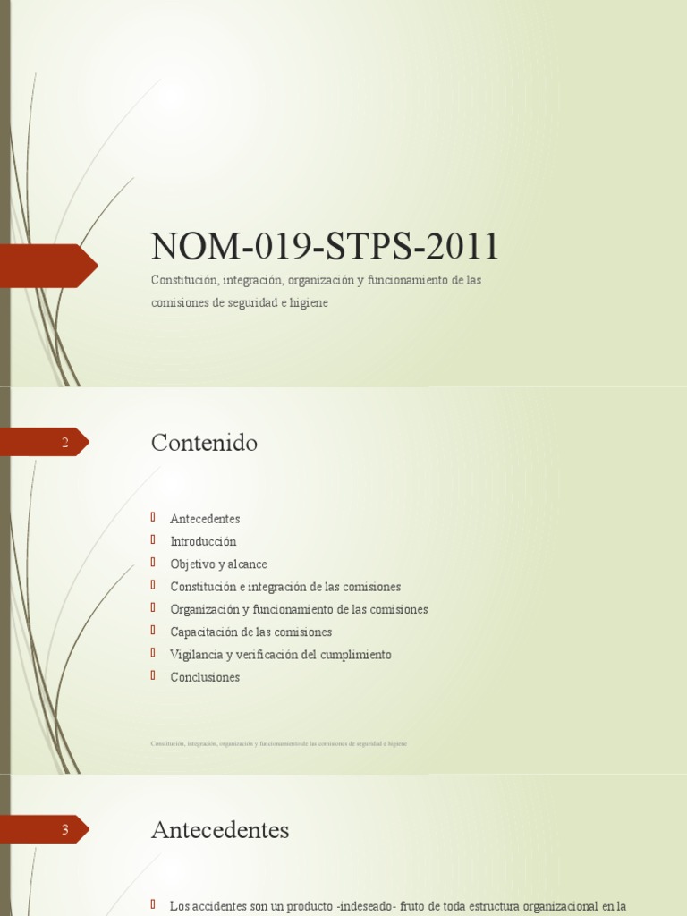 Nom - 019 - STPS Presentacion 1 | Descargar gratis PDF | Derecho ...