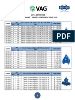 Lista Precios Valvulas Octubre 2018 Vag Tecnopipe