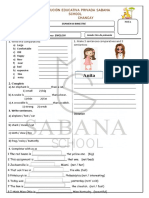 EXAMEN III BIMESTRE INGLES 5to Primaria